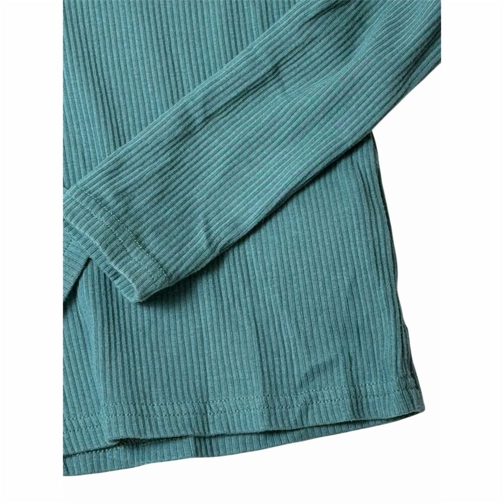 J.Crew Women's XS Ruffle Collar Long Sleeve Blouse Blue Casual Top - Picture 5 of 10